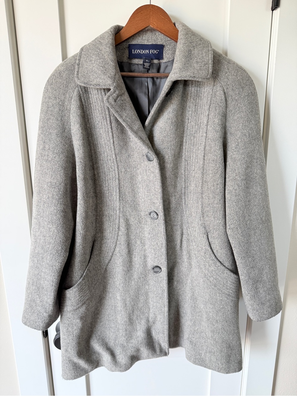 London Fog Wool Coat Gray Size 10